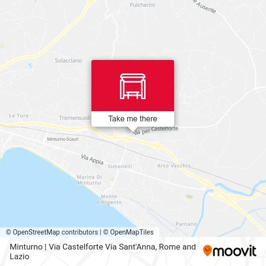Minturno | Via Castelforte Via Sant'Anna map