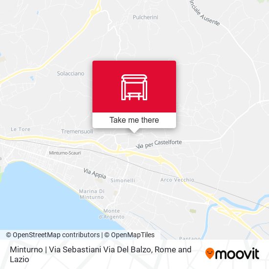 Minturno | Via Sebastiani Via Del Balzo map