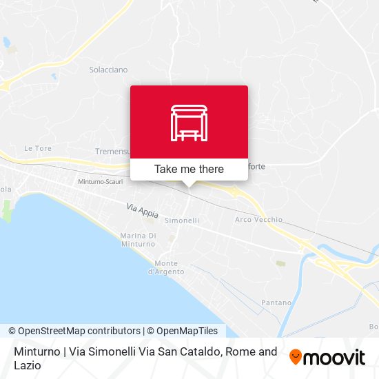 Minturno | Via Simonelli Via San Cataldo map