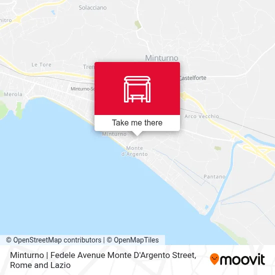 Minturno | Fedele Avenue Monte D'Argento Street map