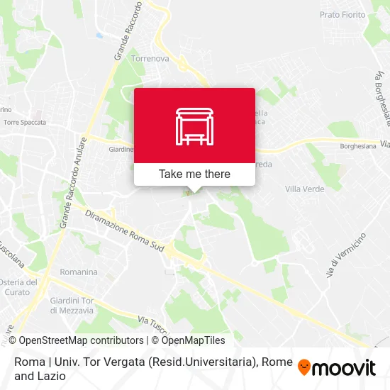 Rome | Tor Vergata University (Student Housing) map