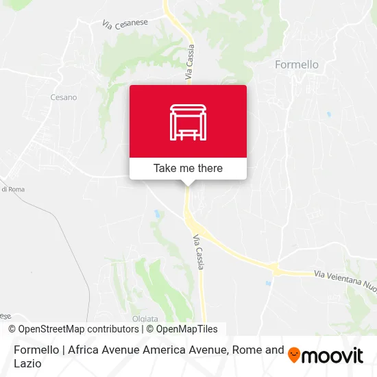 Formello | Africa Avenue America Avenue map