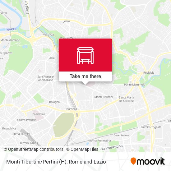 Monti Tiburtini/Pertini (H) map