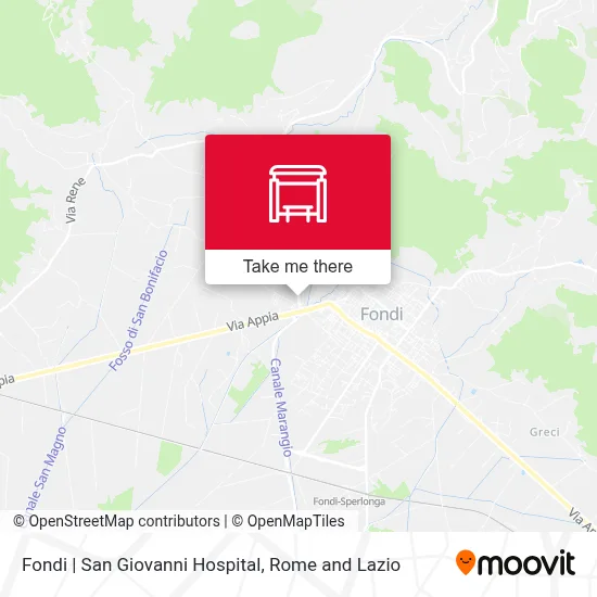 Fondi | San Giovanni Hospital map