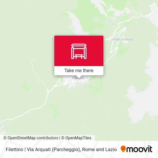 Filettino | Arquati Road (Parking) map