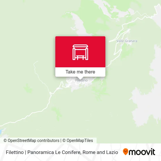 Filettino | Panoramic Conifer Road map