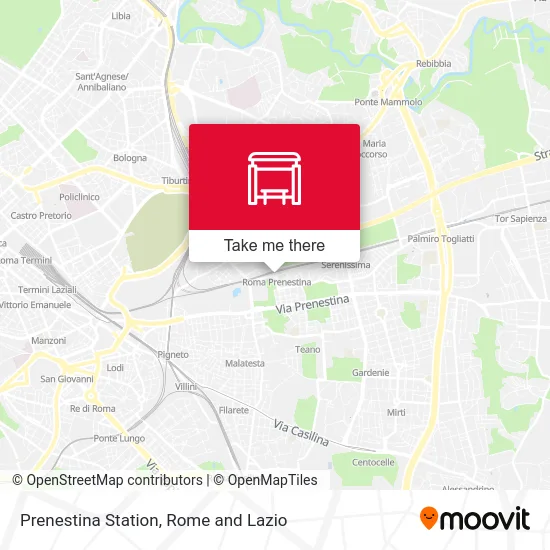 Prenestina Station map