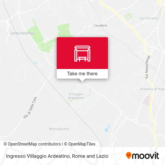 Ingresso Villaggio Ardeatino map