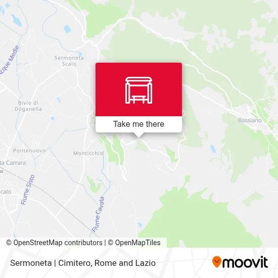 Sermoneta Cemetery map