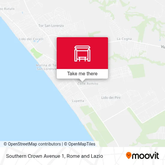 Southern Crown Avenue 1 map