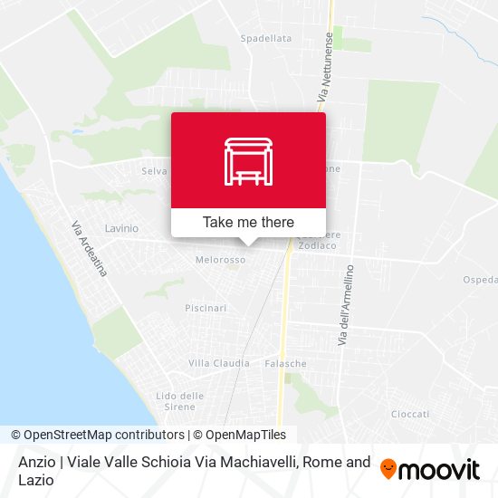 Anzio | Viale Valle Schioia Via Machiavelli map
