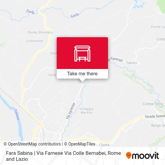 Fara Sabina | Via Farnese Via Colle Bernabei map
