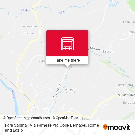 Fara Sabina | Farnese Street Colle Bernabei Street map