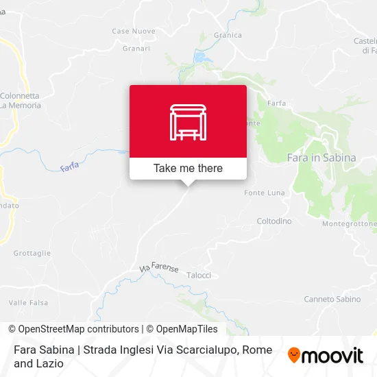 Fara Sabina | Strada Inglesi Via Scarcialupo map
