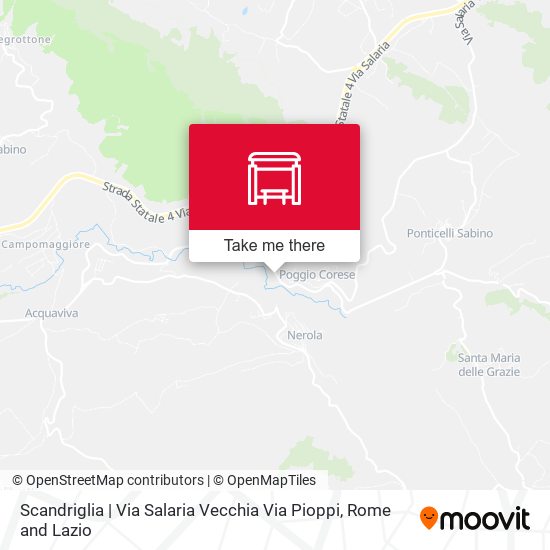 Scandriglia | Via Salaria Vecchia Via Pioppi map