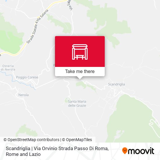 Scandriglia | Via Orvinio Strada Passo Di Roma map