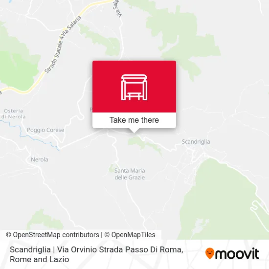 Scandriglia | Via Orvinio Passo Di Roma Road map