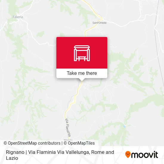 Rignano | Via Flaminia Via Vallelunga map
