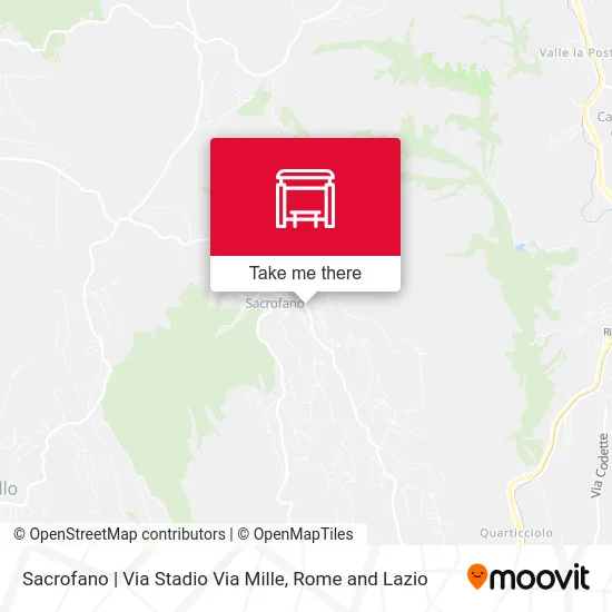 Sacrofano | Stadium Street Via Mille map