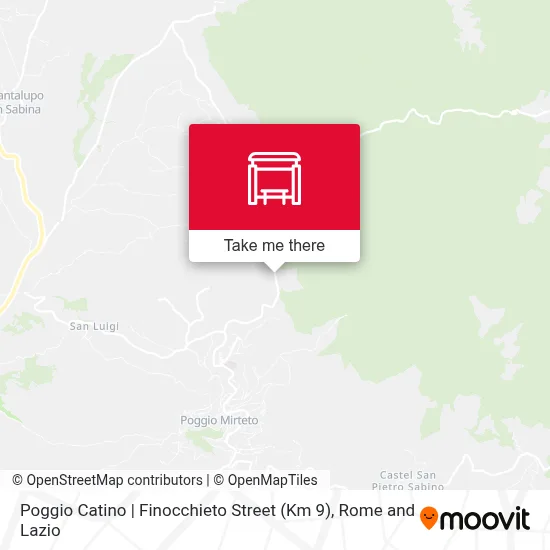 Poggio Catino | Finocchieto Street (Km 9) map