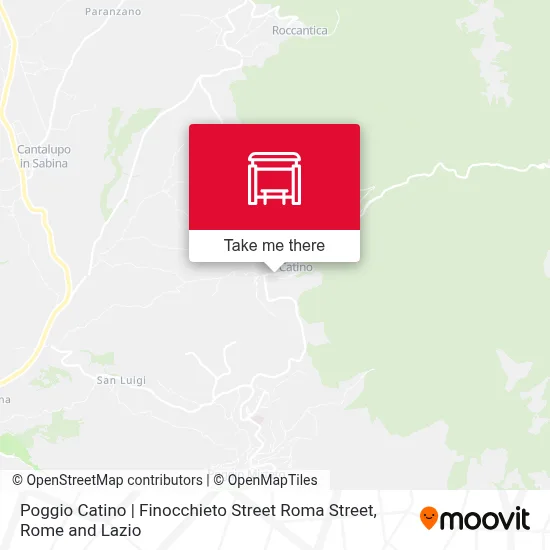 Poggio Catino | Finocchieto Street Roma Street map