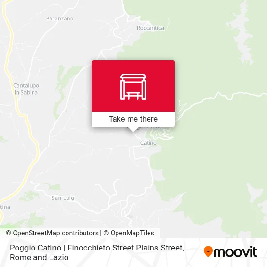 Poggio Catino | Finocchieto Street Plains Street map