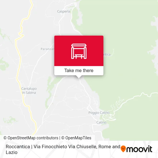 Roccantica | Via Finocchieto Via Chiuselle map