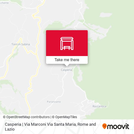 Casperia | Via Marconi Via Santa Maria map