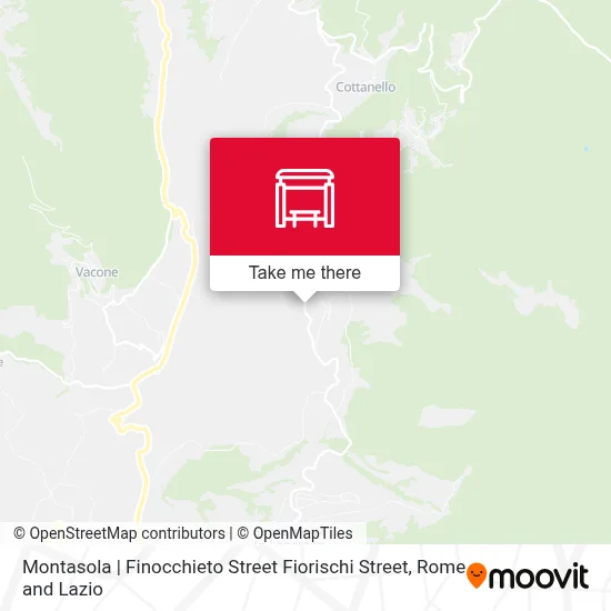 Montasola | Finocchieto Street Fiorischi Street map