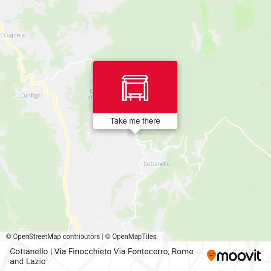 Cottanello | Finocchieto Road Fontecerro Road map