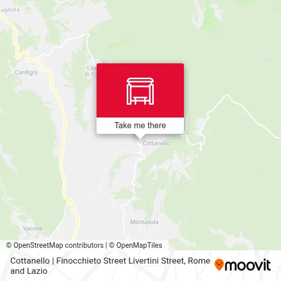 Cottanello | Finocchieto Street Livertini Street map