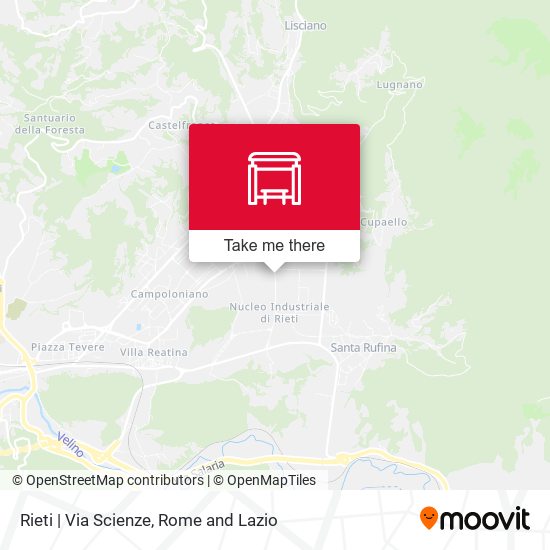 Rieti | Via Scienze map