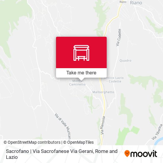 Sacrofano | Via Sacrofanese Via Gerani map