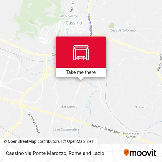 Cassino via Ponte Marozzo map