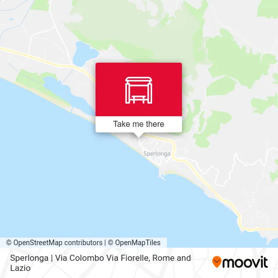 Sperlonga | Colombo Street Fiorelle Street map