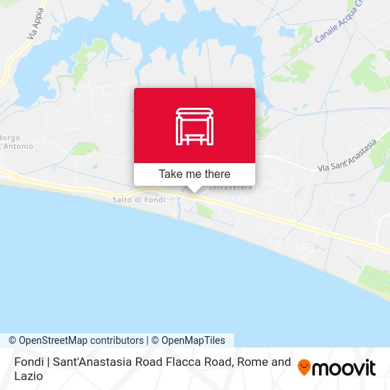 Fondi | Sant'Anastasia Road Flacca Road map