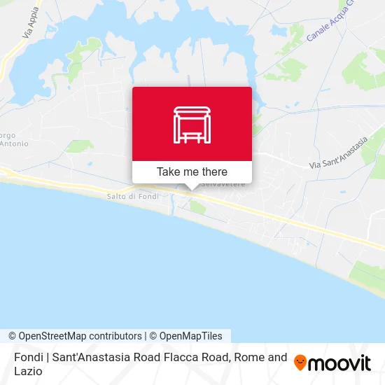 Fondi | Sant'Anastasia Road Flacca Road map