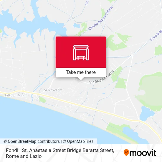 Fondi | St. Anastasia Street Bridge Baratta Street map