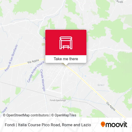 Fondi | Italia Course Pico Road map