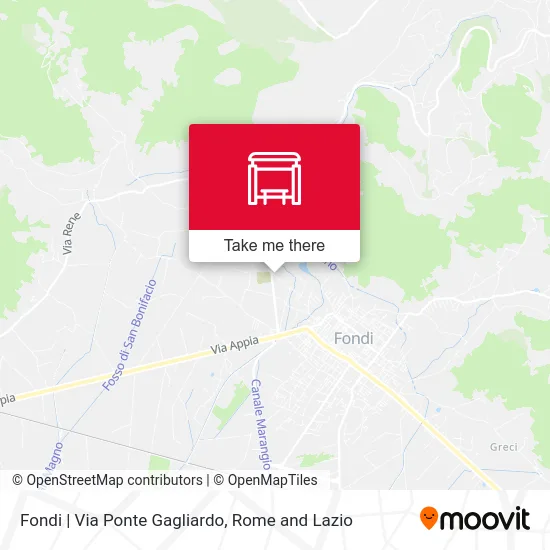 Fondi Ponte Gagliardo Street map