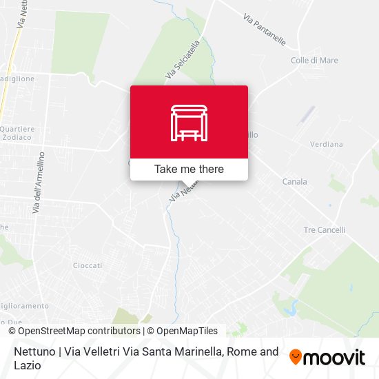 Nettuno | Via Velletri Via Santa Marinella map