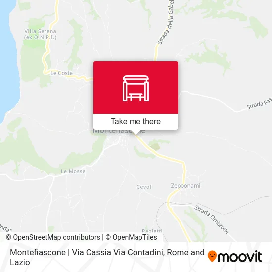 Montefiascone | Cassia Street Contadini Street map
