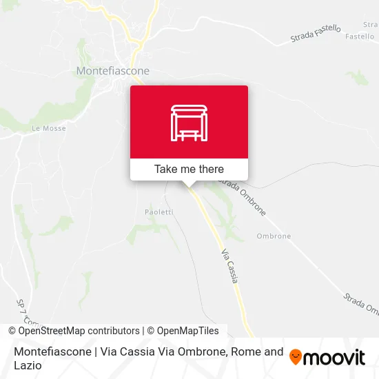 Montefiascone | Cassia Road Ombrone Road map