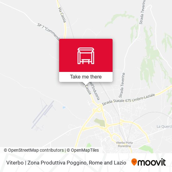 Viterbo | Zona Produttiva Poggino map