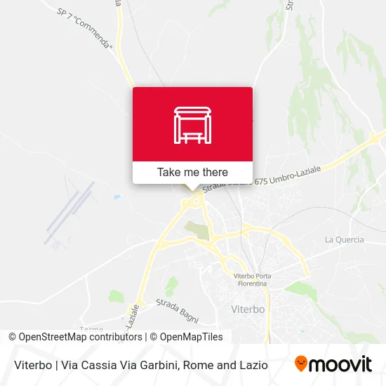 Viterbo | Cassia Street Garbini Street map