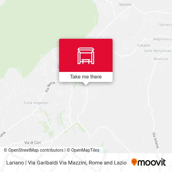 Lariano | Garibaldi Street Mazzini Street map