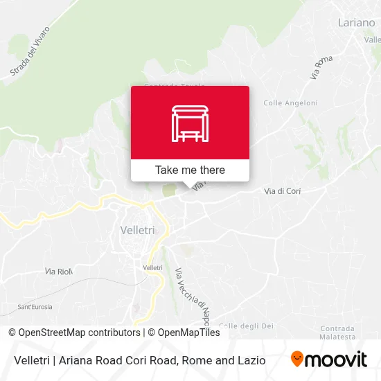 Velletri | Ariana Road Cori Road map
