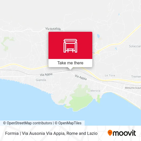 Formia | Ausonia Street Appia Street map
