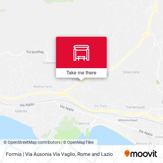 Formia | Via Ausonia Via Vaglio map