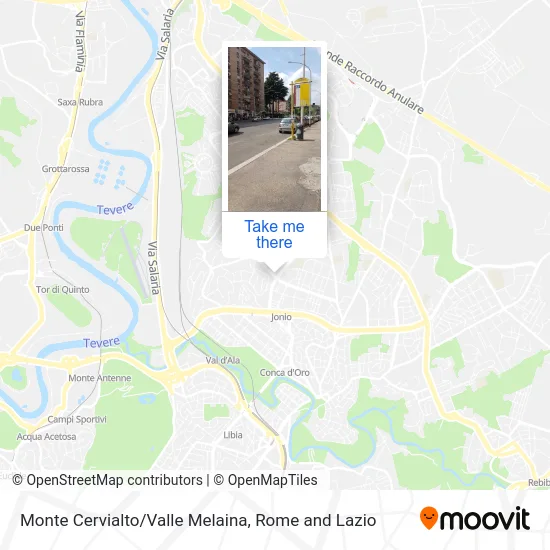 Monte Cervialto/Valle Melaina map